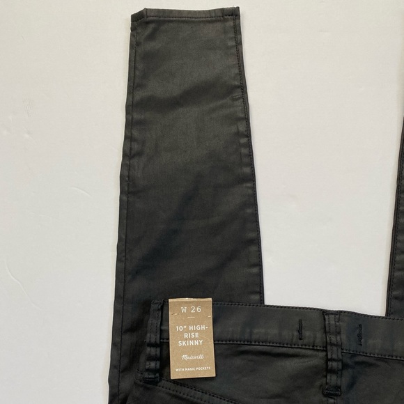 NEW Madewell 10” High Rise Coated Skinny Jeans - Picture 6 of 6